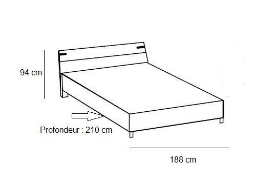 Lit style industriel Vernon 180 x 200 cm - Chêne poutre et graphite - Design contemporain et robuste_2