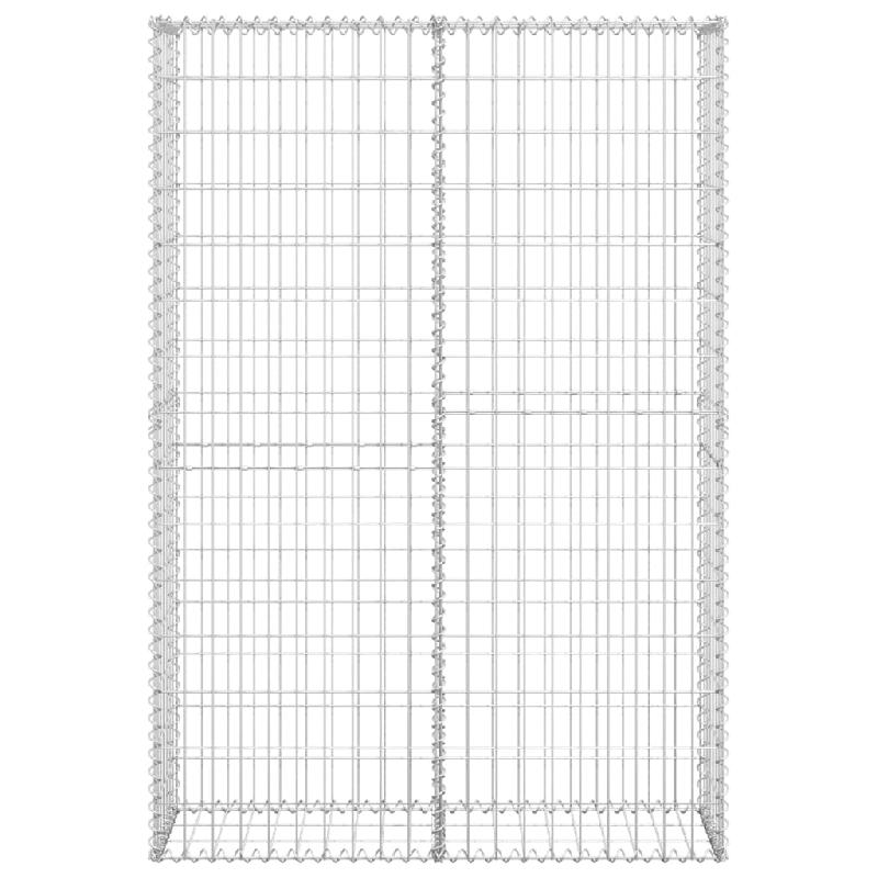 Vidaxl panier de gabion avec couvercle fil galvanisé 150 x 100 x 30 cm 141042_2