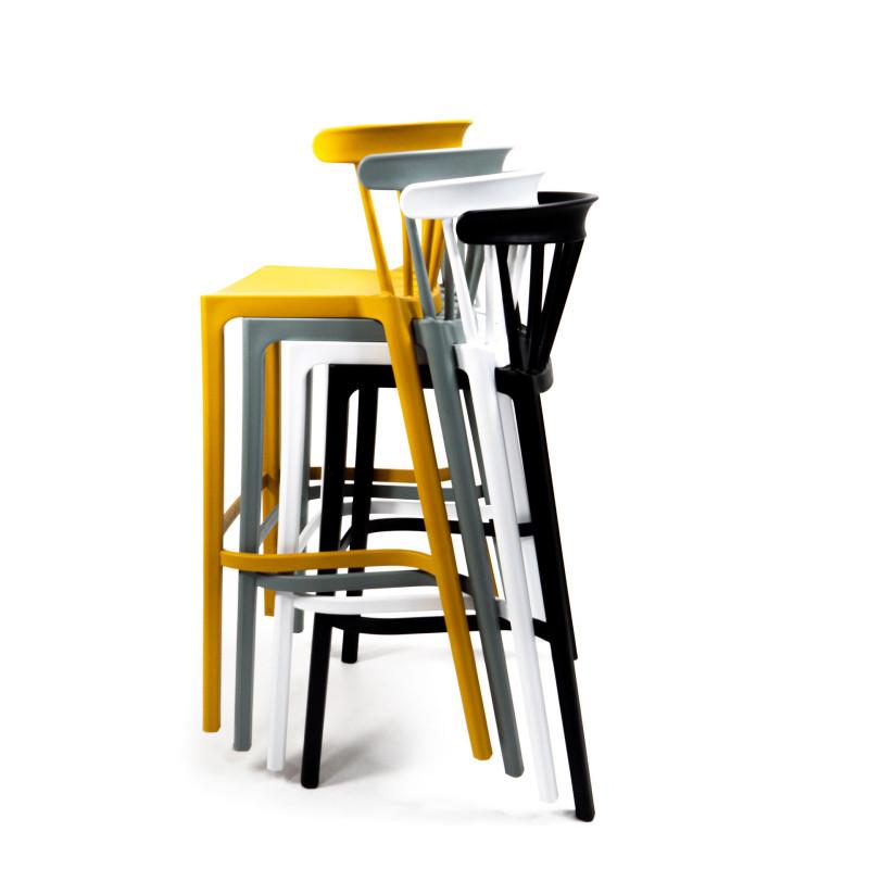 Windson - Tabouret de bar empilable en polypropylène Vert jade_2