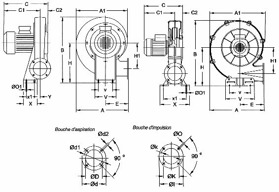 CMA-325-2T/ATEX - Ventilateur centrifuge ATEX - Récir - 2780 tr/min - 600 m³/h - 73 dB (A)_2