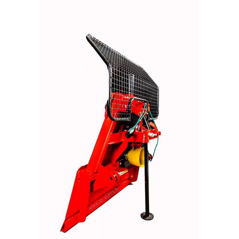 Treuil forestier avec frein à patin et transmission par chaîne