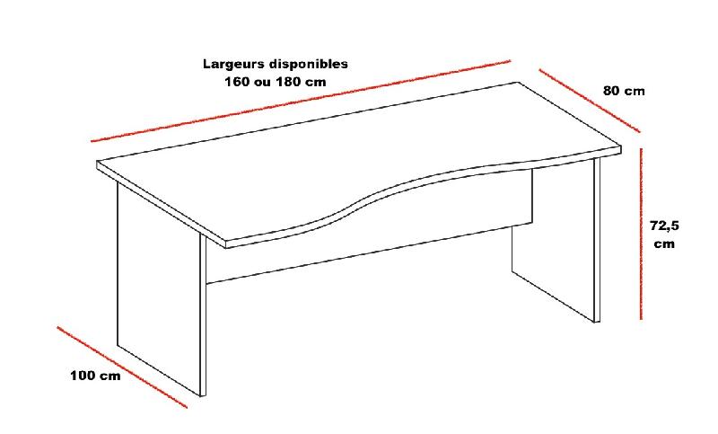 Bureau vague Idea - Quadrifoglio - 160, Blanc, Droite_2