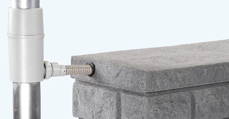 Cuve décorative murale Rocky - 400L - gris granite - récupérateur d'eau de pluie_2