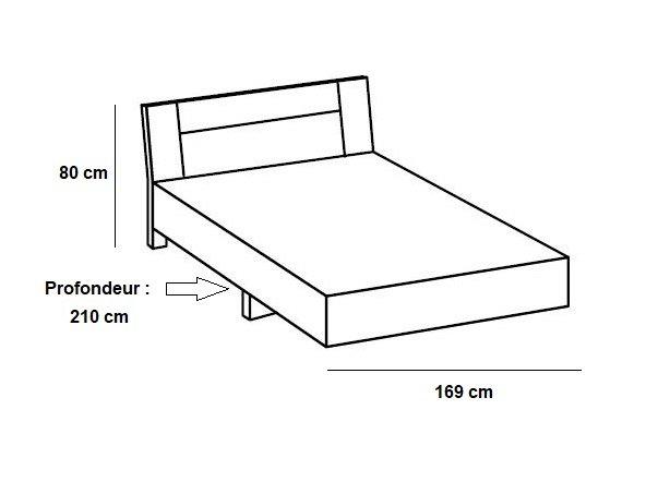 Lit design Thalia 160 x 200 cm - Blanc rechampis graphite - Élégance et confort_2