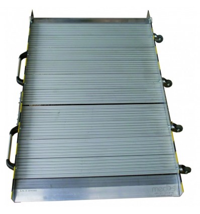 Rampe pliante en aluminium - largeur 82 cm - poignée, roulettes et grande capacité de charge jusqu'à 650 kg_2