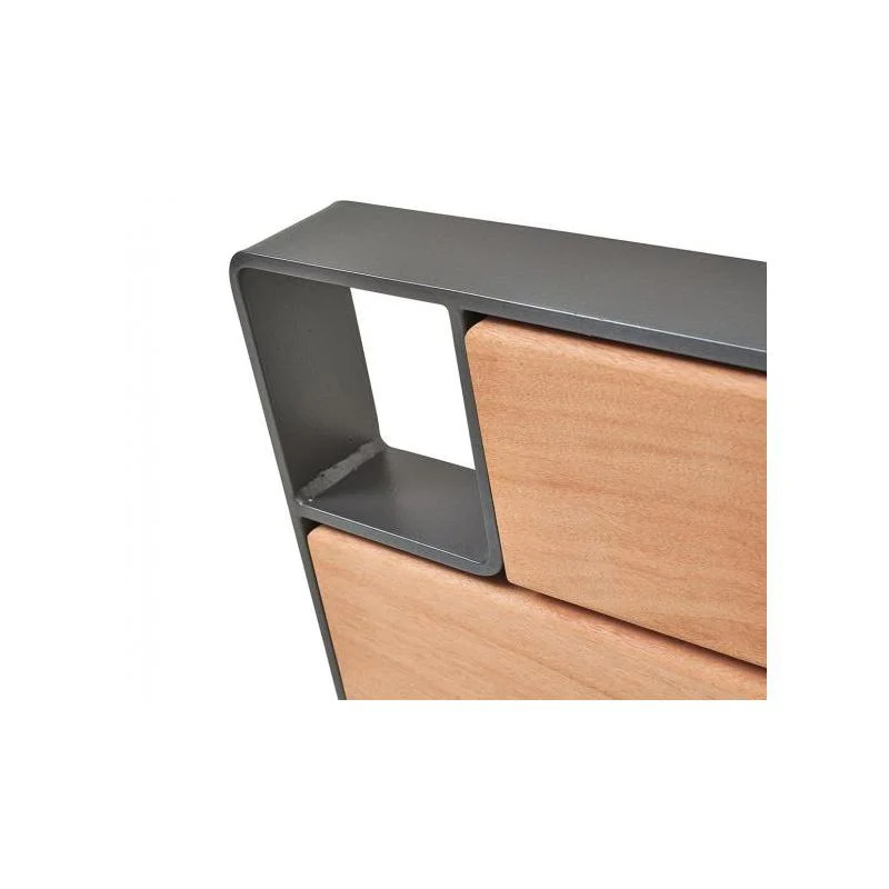 Appui vélos KUB acier et bois_2