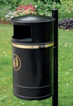 Corbeille publique 50 litres - CONVIVIALE - acier galvanisé et aluminium laqué_2