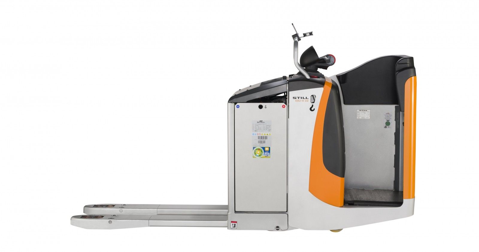 Transpalette à plate-forme avec vitesse maximale de 12 km/h