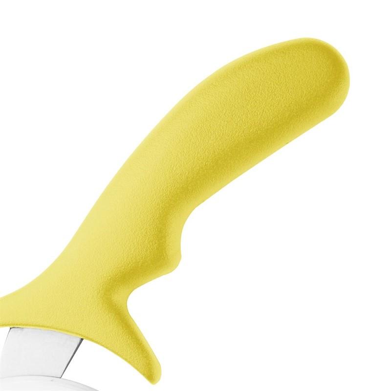 Roulette à pizza professionnelle - Jaune HACCP - 102 mm | Hygiplas_2