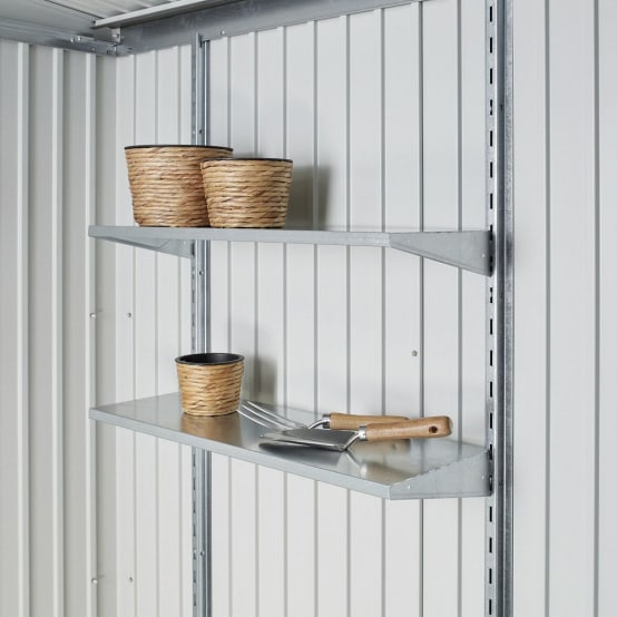 Abri de jardin en métal 4,92 m² Biohort Europa 4A - Ep. 0,53 mm - Gris avec accessoires inclus_2