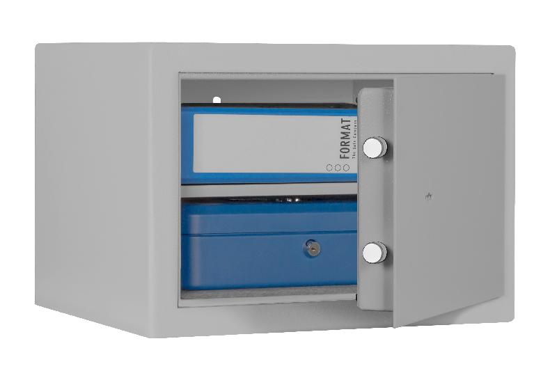 Coffre-fort encastrable FORMAT M 410 - Coffre-fort meuble compact - Serrure à combinaison mécanique / Gris clair RAL 7035_2