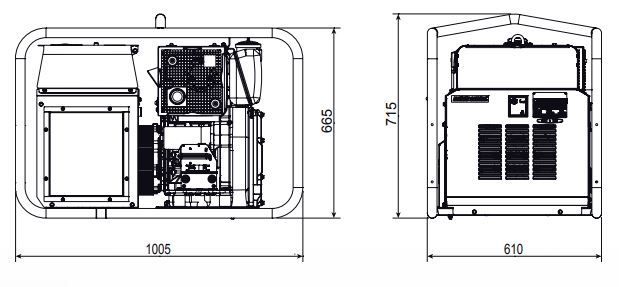GE 10000 HZDM Groupe électrogène - Mosa - Diesel HATZ 1D90 - 50 Hz - 10 kVA_2