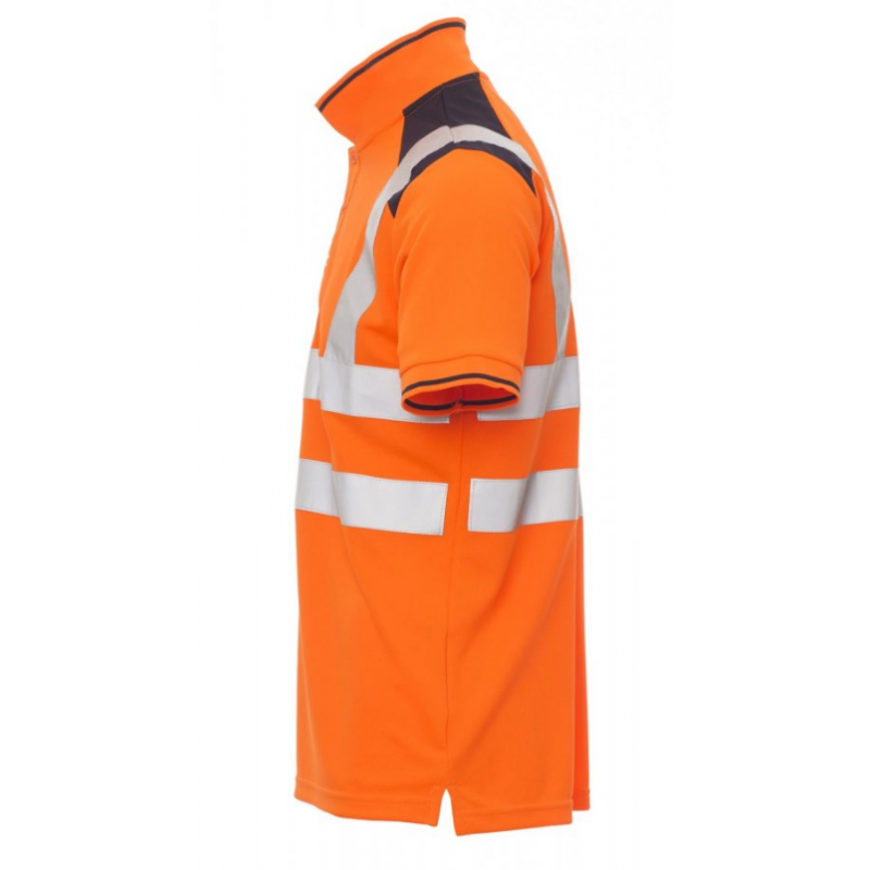 Polos homme manches courtes Guard bicolore - bandes réfléchissantes haute visibilité - norme CE II CAT - Pologuard001028-0028-02011_2