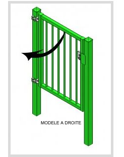 Portillon de sécurité industriel - France Arceaux - robuste et réglable avec serrure en aluminium_2