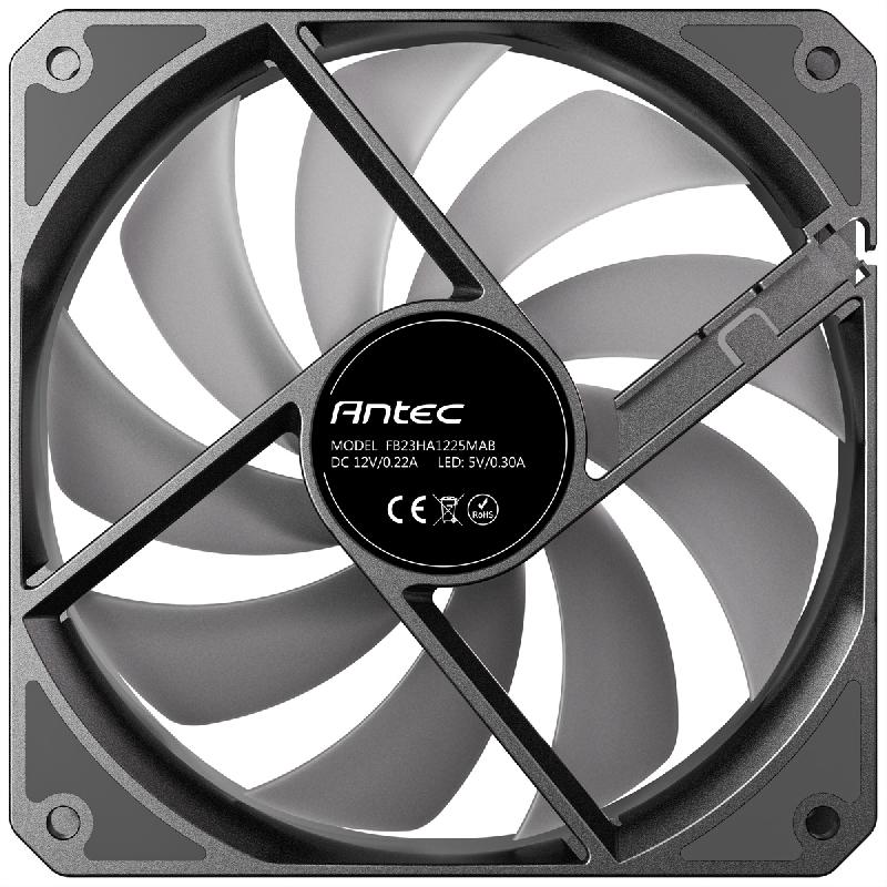 Antec p12r pwm argb reverse ventilateur de boîtier pc, noir_2