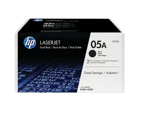 Pack de 2 toners noirs authentiques HP 05A LaserJet_2