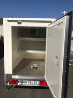 Remorque frigorifique 750 kg équipée d'un châssis galvanisé