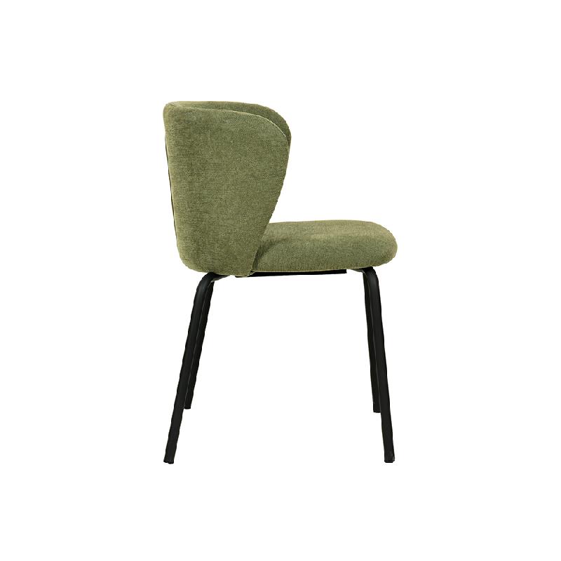 Break - Chaise empilable en tissu vert_2