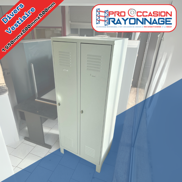 Casiers pour vestiaire en bloc de 2 - 1950mm_2