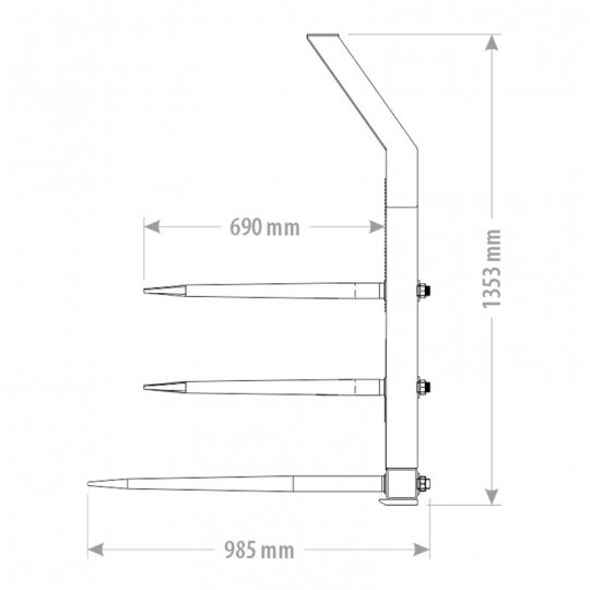 Fourche à fumier MAXI pour télescopique_2