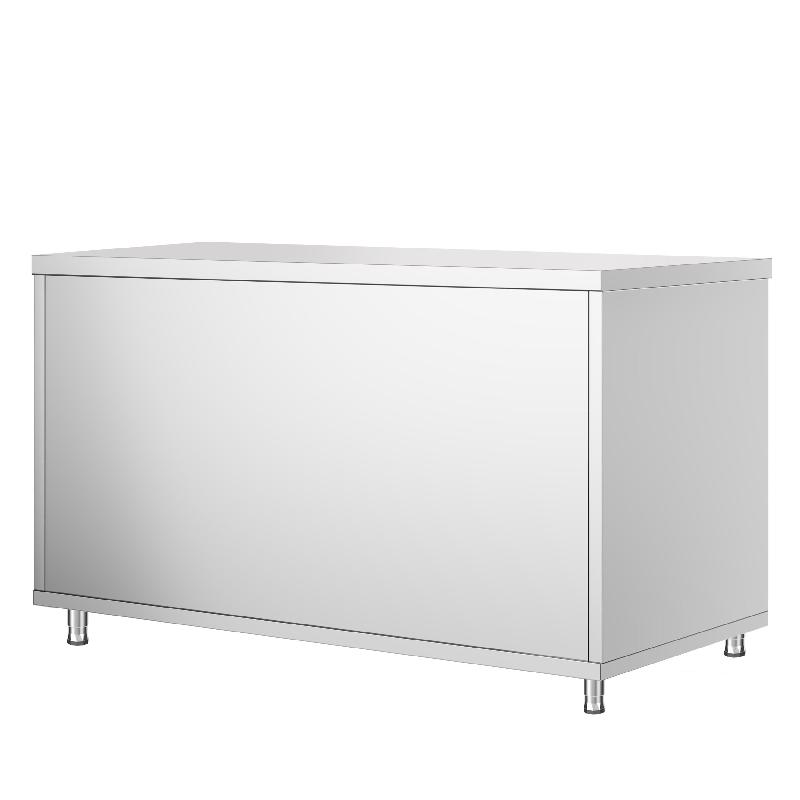 Meuble bas inox central P 700 mm avec portes -_2