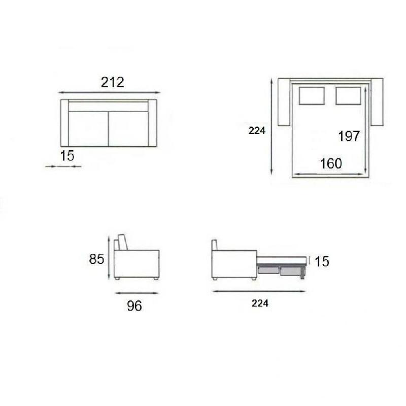 Canapé convertible express SELECT - Velours jaune - Matelas 16cm - Sommier à lattes 160cm - Mono assise_2