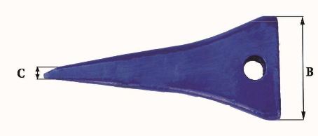 Dents de godet adaptables Feurst AF 3302 P - 4 kg - Dimensions précises_2