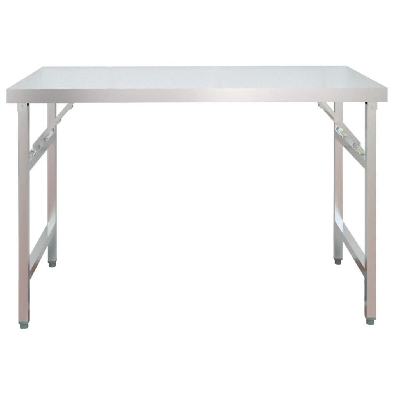 Vidaxl table de travail de cuisine avec étagère 120x60x145 cm inox 3155992_2