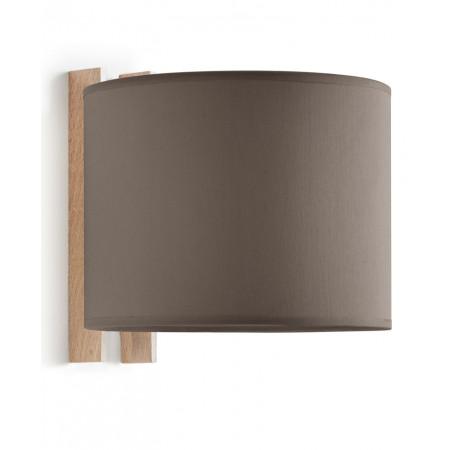 Applique murale en bois de hêtre - abat-jour coton blanc - douille E27 - 40W_2