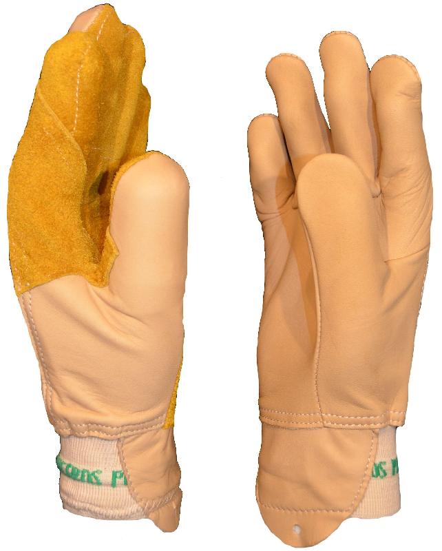 Gants de protection pour sécateur - Gaucher, taille 8 - Coquilles anti-écrasement et anti-coupure - Cuir hydrofuge - Peauceros_2