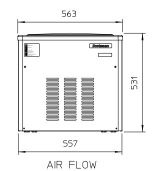 Machine à glace en grains avec évaporateur en acier inoxydable