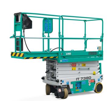 Nacelle ciseau automotrice électrique, hauteur de travail 7.20 m idéale pour les gros oeuvre - ITECO - IT7380 - disponible en location_2