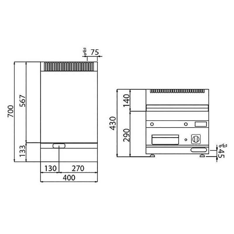 Plaque de cuisson électrique - 3,6 kW - Lisse  - Mario 700 | GGM -EBK400-E_2