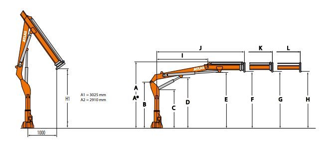 Grue Atlas 35.2 adaptée aux travaux de levage