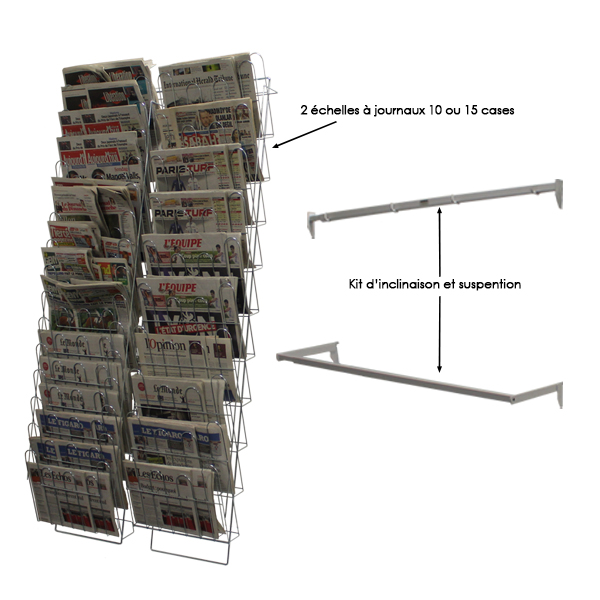 Échelle murale Presam® 10 cases tabloïds - Réf : 428M - Pour rayonnage Presam®_2