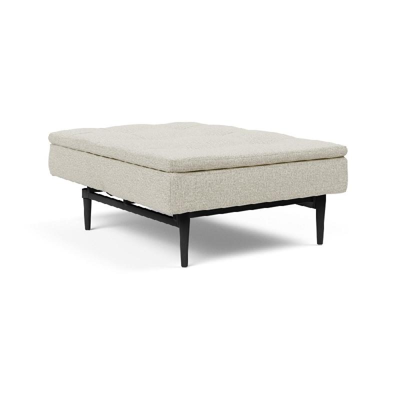 Fauteuil design Dublexo Styletto convertible - lit 90x115 cm - pieds chêne noir - tissu Mixed Dance Natural_2