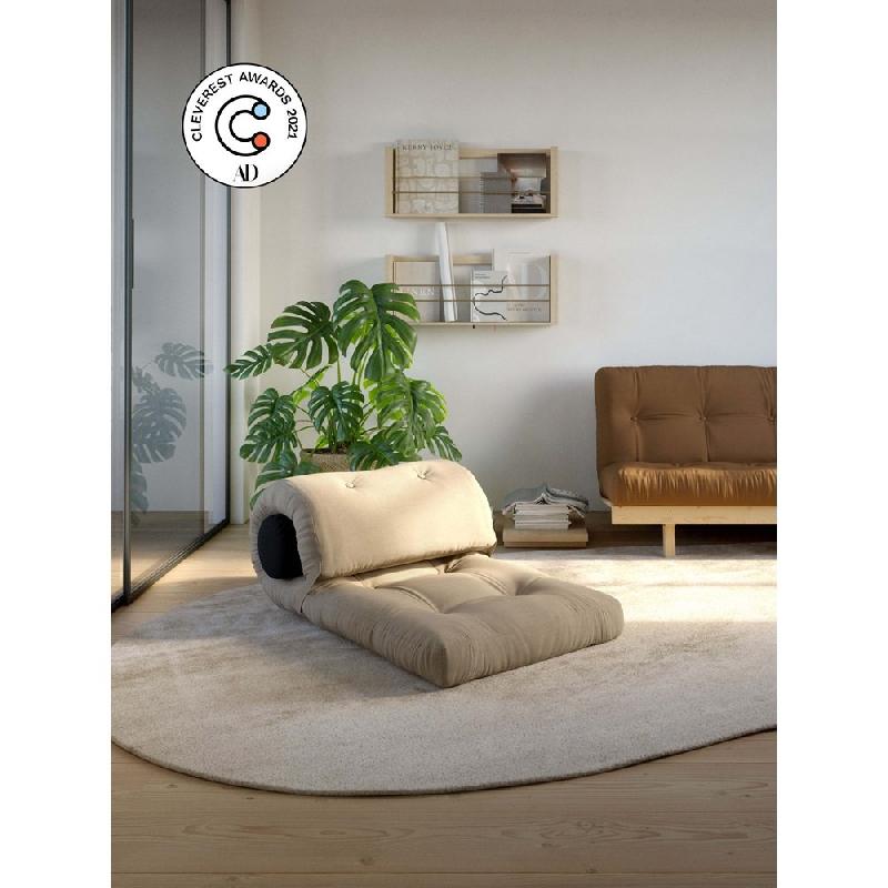 Fauteuil futon convertible WRAP - Design japonais et scandinave - Coloris naturel_2