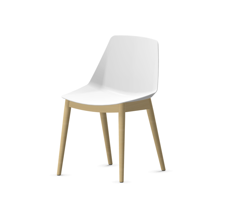 Lot 4 chaises Suite pieds bois blanc_2