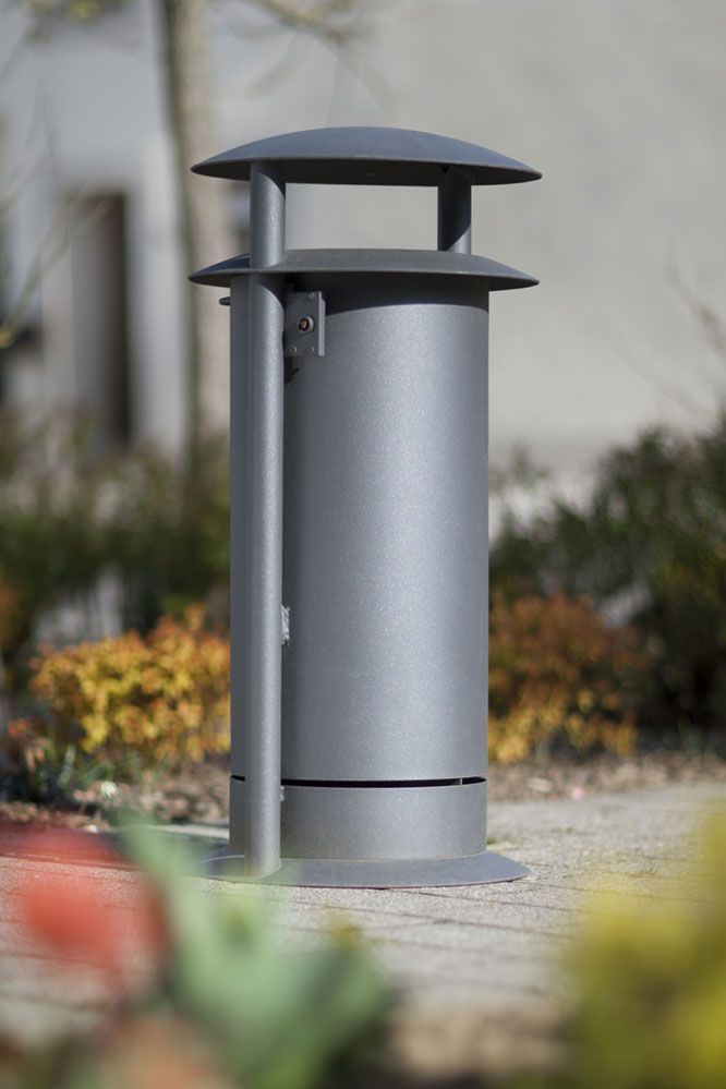 523.002 - Poubelle publique ABES - 50L, acier avec support à deux tubes_2