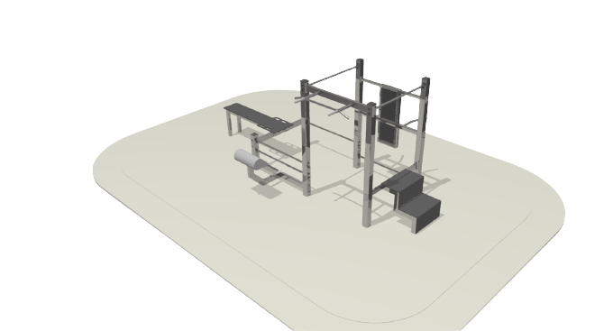 Kit complet plateau fitness / street workout en acier inoxydable - Référence BTKF2_2