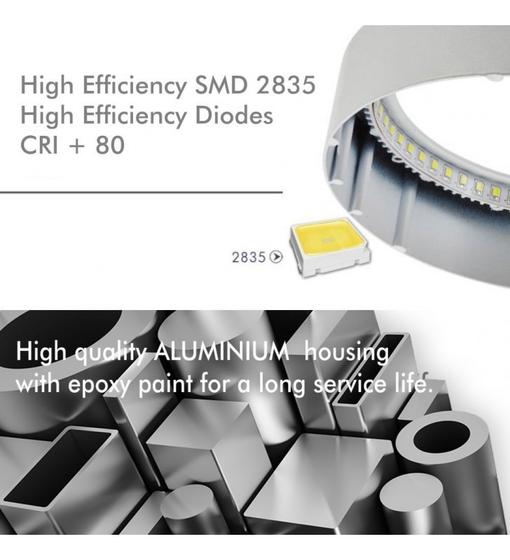 Downlight saillie LED 20W - Osram chip IP20 - lumière 4000K - réf DOSAIOSR20W4K_2