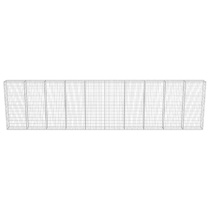 Vidaxl mur à gabion avec couvercles acier galvanisé 600 x 30 x 150 cm 143585_2