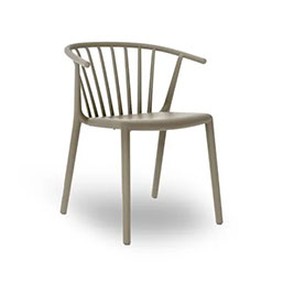 Chaise empilable en polypropylène - COOPER - fibre de verre anti-UV - plusieurs coloris et modèle recyclé_2