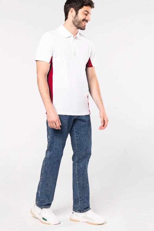 Polo piqué manches courtes bicolore homme - Réf: K232 - Kariban - 65% polyester / 35% coton_2