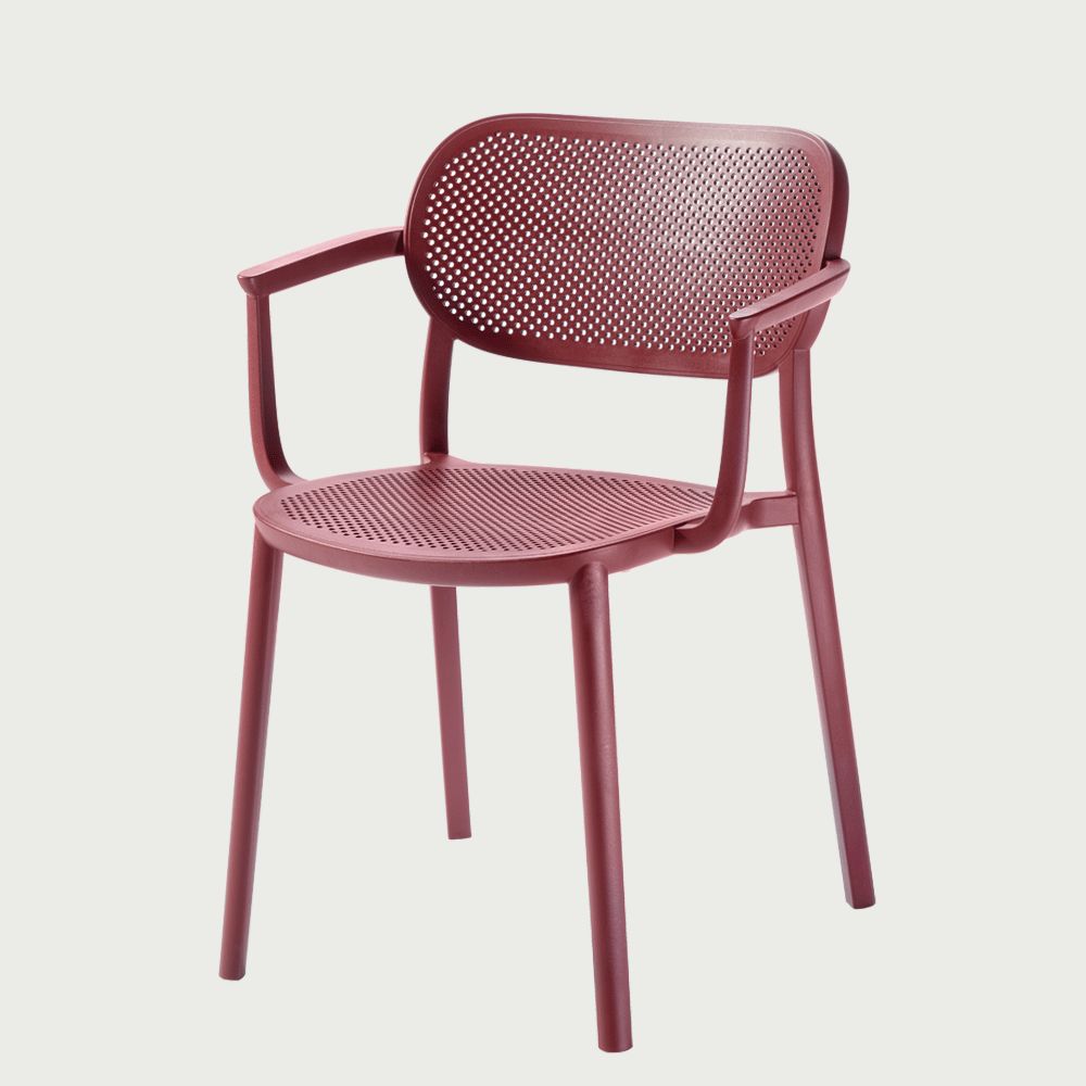 Chaise avec accoudoirs empilable - Modèle Nuta - Pour terrasse de restaurant - Fabriquée en Italie_2