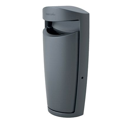 Corbeille de rue - Omega 50 à 120 L en polyéthylène - Fixation poteau ou sol - Options cendrier et distributeur de sacs_2