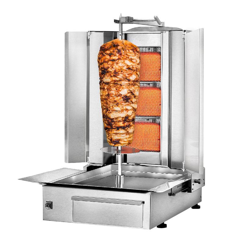 Grill Döner kebab gaz 3 brûleurs max 40 kg avec tôle de protection| Déstockage neuf_2