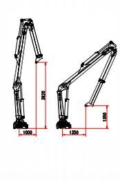 R 110 MS1 - Grue auxiliaire Bob Spa - Capacité de levage 110 kNm - Non repliable, extension hydraulique 7,60 m_2