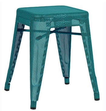 Tabouret H perforé - Tolix - 45 cm - acier plein - design contemporain Chantal Andriot - réf. 3514_2