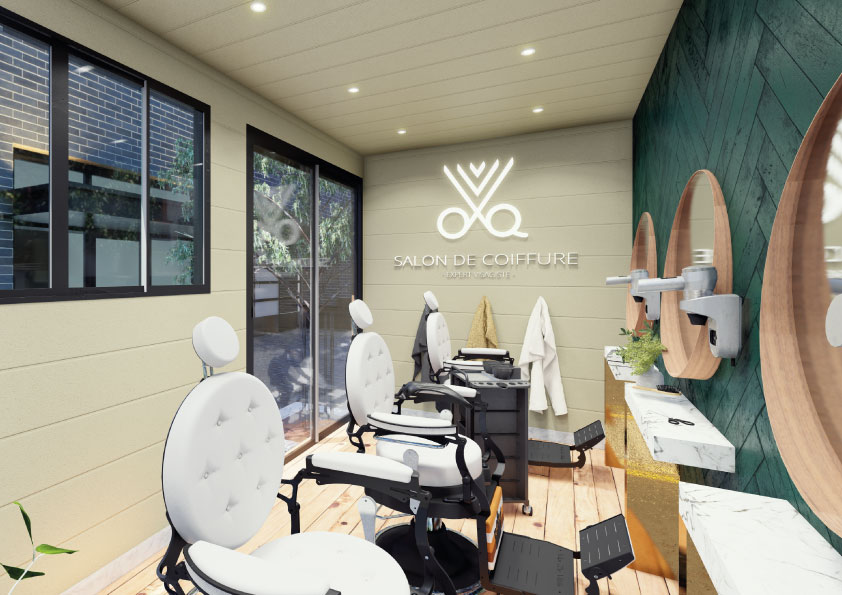 Tiny Pro - Salon de coiffure mobile personnalisable - Design moderne et élégant - 15m²_2